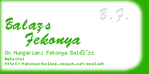 balazs fekonya business card